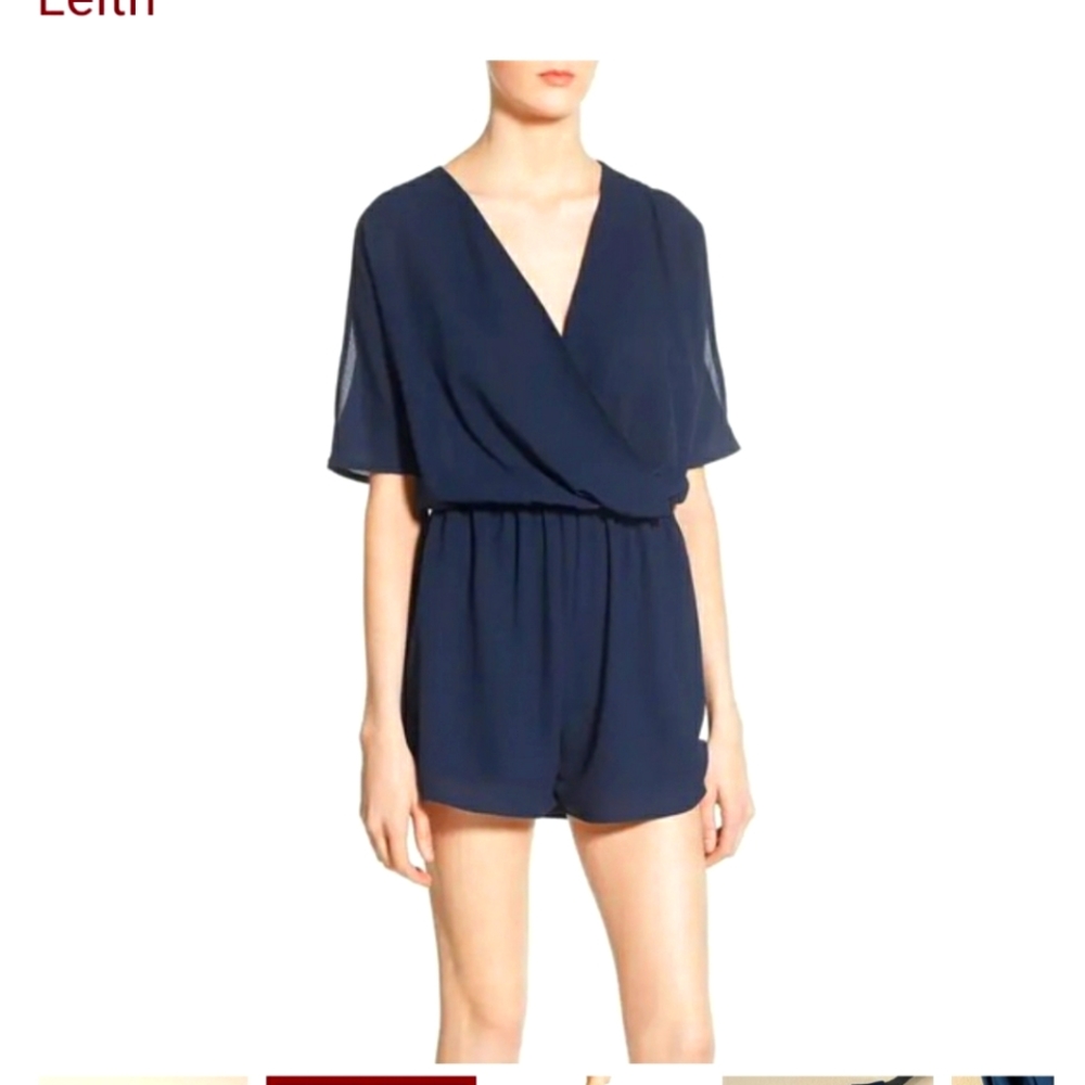 Leith cold shoulder rompers, short sleeves Navy Size S New with tag